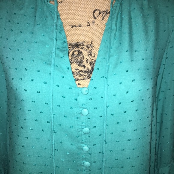 Chelsea & Violet Teal Swiss Dot Dress. Size XS. - Picture 5 of 8